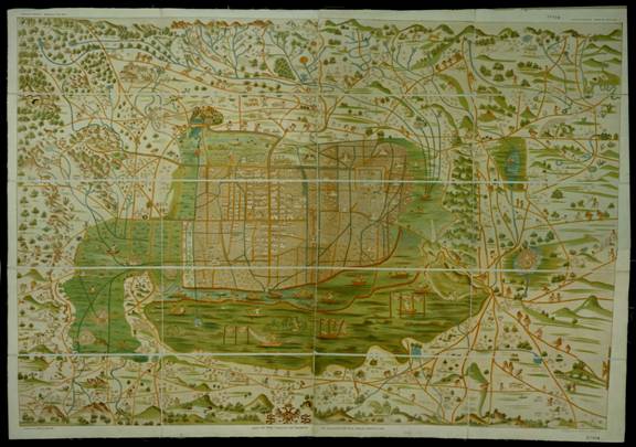1555 Mapa Upsala Ciudad de México Santa Cruz Alonso de 102