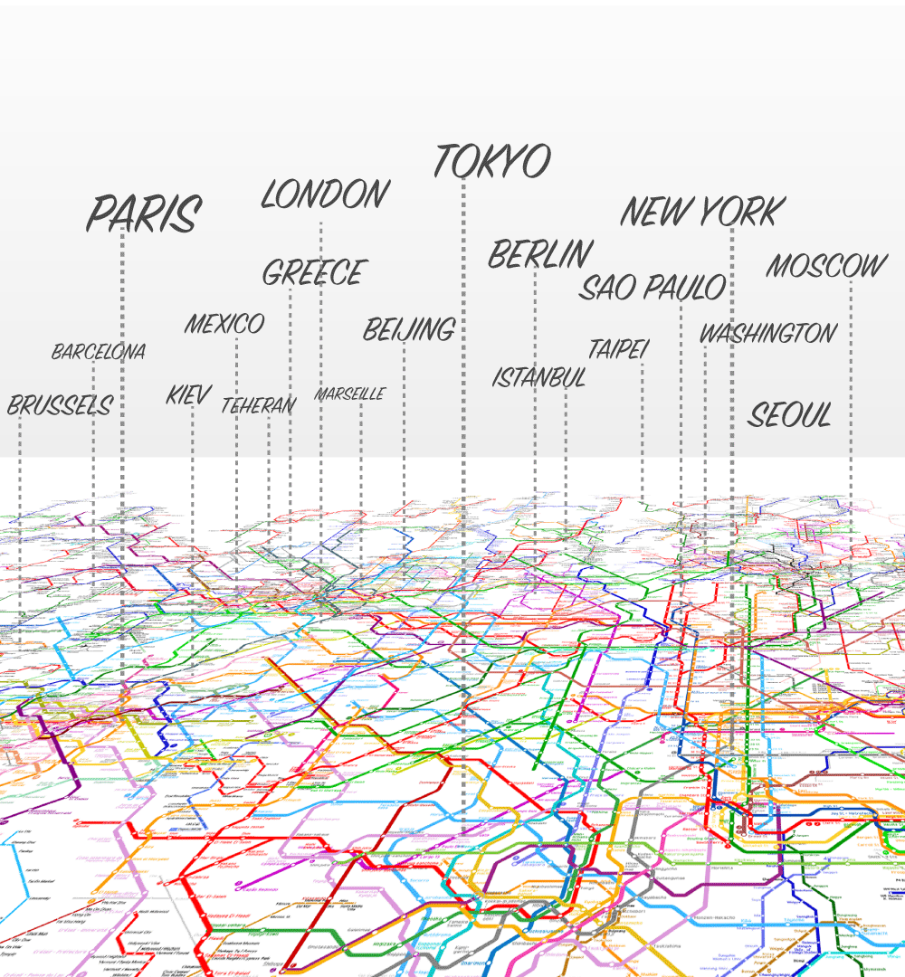 mapa mundial del metro