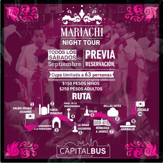 capital bus mariachi night tour