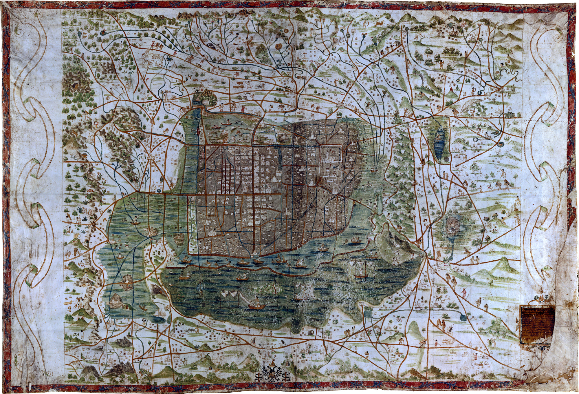 1555 Mapa Upsala Ciudad de México Santa Cruz Alonso de 101